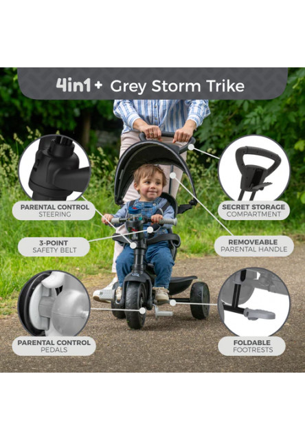 Trike 4 in 1+ Grey Storm