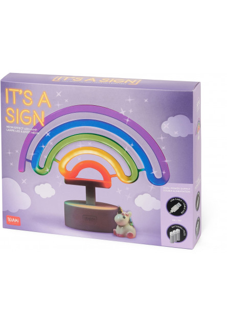 Ľad lampička Legami It'S A Sign - Neon Effect Led Lamp - Rainbow