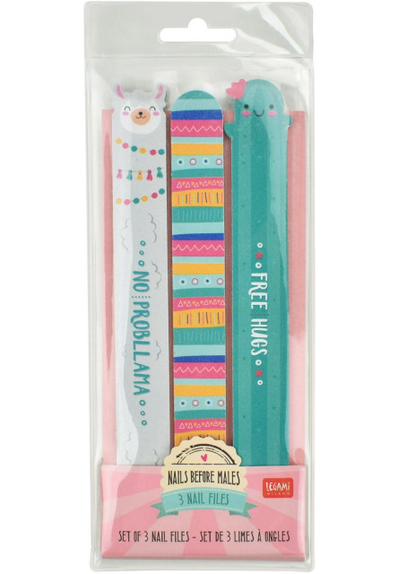 Pilník na nechty Legami Nails before males - set of 3 nail files - flama