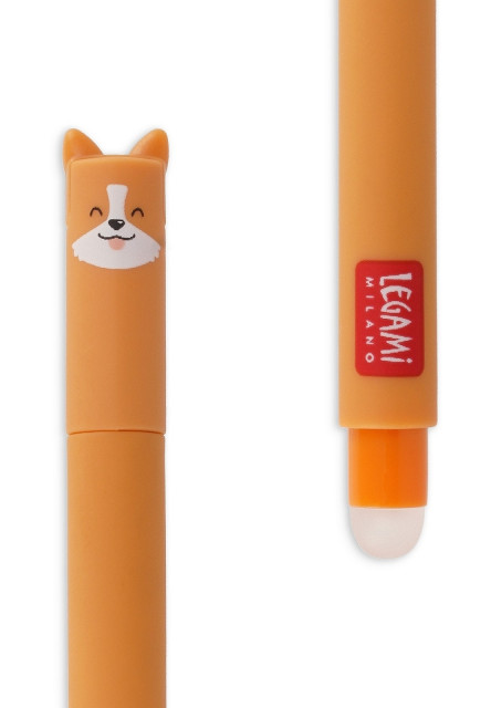Gumovacie pero Legami Erasable Gel Pen - Erasable Pen - Corgi - Black Ink