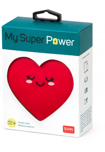 Power banka Legami My Super Power_4800 Mah - Power Bank - Heart