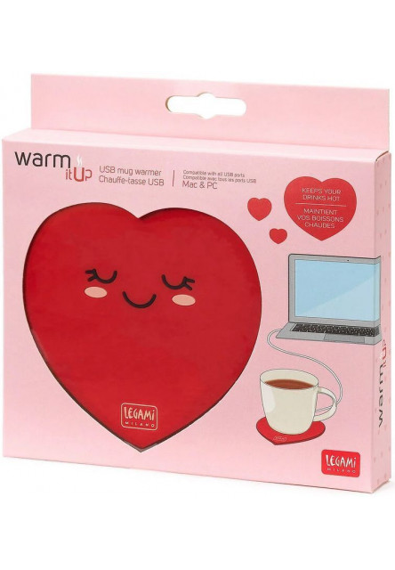 Ohrievací USB podtácok Legami Usb Mug Warmer - Warm It Up - Heart