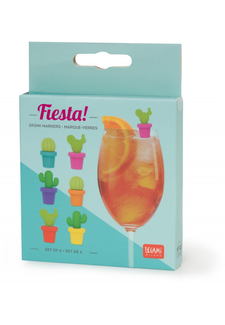 Značky na poháre Legami Set Of 6DrinkMarkers - Fiesta!