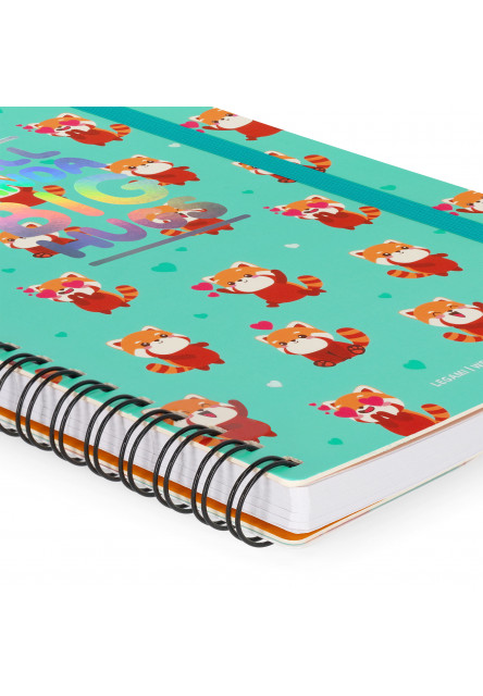 Poznámkový blok Legami Spiral-Bound Notebook - Spiral Notebook - Large Lined - Red Panda