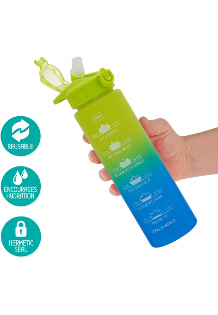 Fľaša na pitie Legami Goal Bottle - Love Yourself - Energy Boost