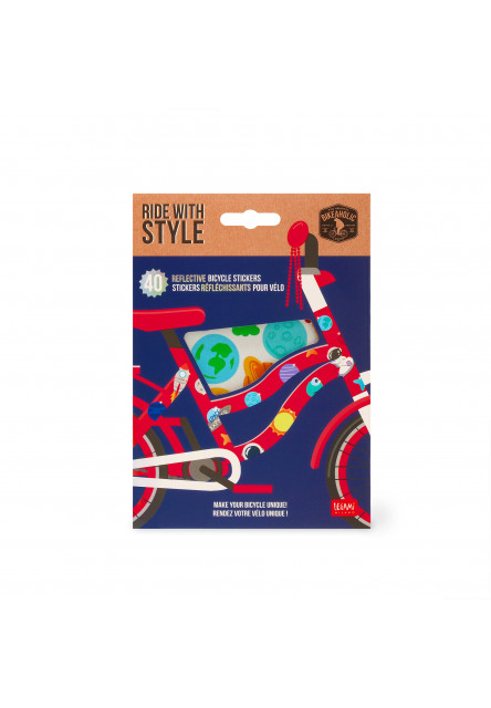 Reflektívne samolepky na bicykel Legami Reflective Bicycle Stickers - Ride With Style - Space