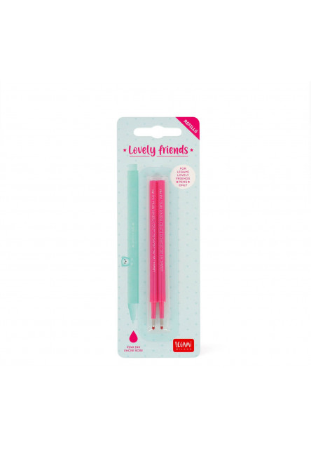 Náplne do gélového pera Legami 2 Refills For Gel Pen Lovely Friends - Lovely Friends Refill Set - Pink