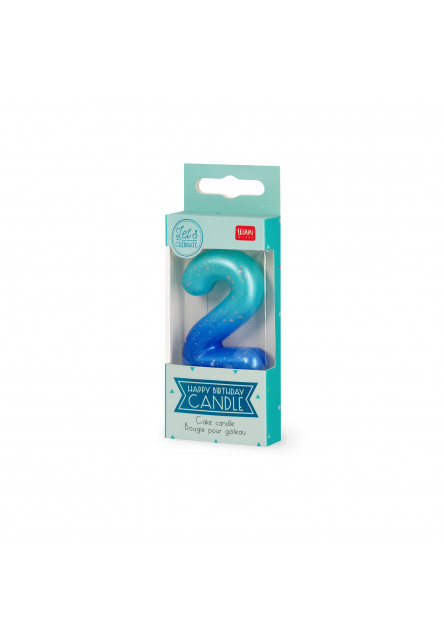 Narodeninová sviečka na tortu Legami Cake Candle - Happy Birthday Candle - Blue - 2