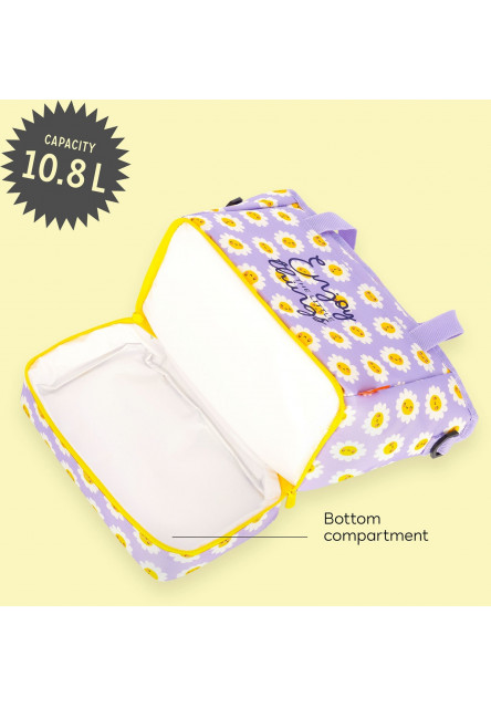 Veľká taška na desiatu Legami Lunch Bag 10.8 L - Daisy