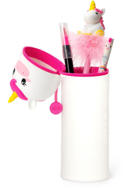 Peračník Legami 2-In-1 Silicone Pencil Case - Kawaii - Unicorn