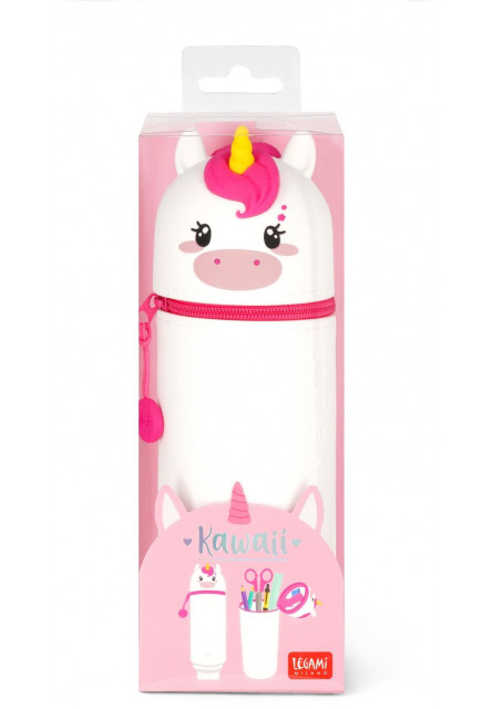 Peračník Legami 2-In-1 Silicone Pencil Case - Kawaii - Unicorn