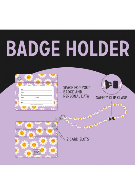 Puzdro na karty Legami Badge Holder - Daisy