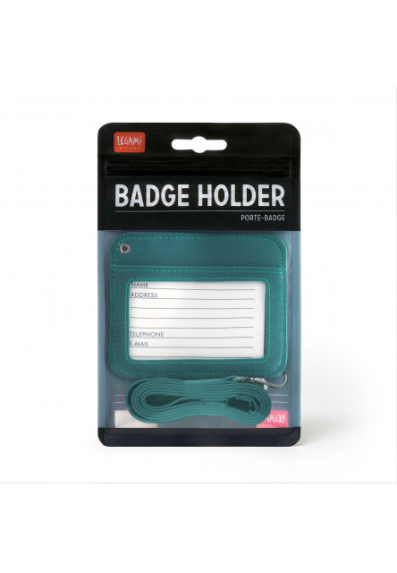 Puzdro na karty Legami Badge Holder - Petrol Blue