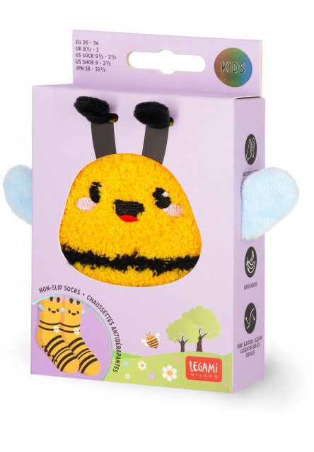 Protišmykové ponožky Legami Non-Slip Socks - It's A Match! - Bee - Kid