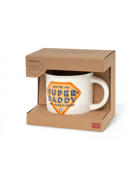 Hrnček Legami New Bone China Porcelán Mug - Cup-Puccino - Super Daddy