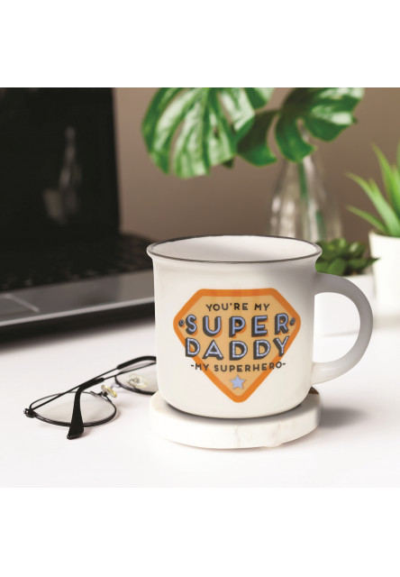 Hrnček Legami New Bone China Porcelán Mug - Cup-Puccino - Super Daddy