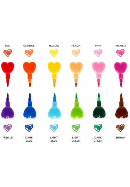 Súprava voskoviek Legami 12 Stackable Crayons - Dream In Colour - Heart