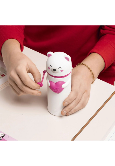 Peračník Legami 2-In-1 Silicone Pencil Case - Kawaii - Teddy Bear