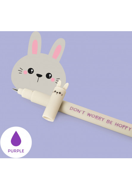 Gumovacie pero Legami Erasable Gél Pen - Erasable Pen - Bunny - Purple Ink