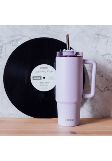 Nerezový termohrnek s brčkem Stream Purple 950 ml