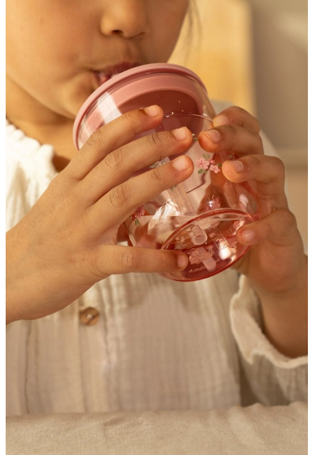 Kelímek s brčkem 250 ml Fairy Garden
