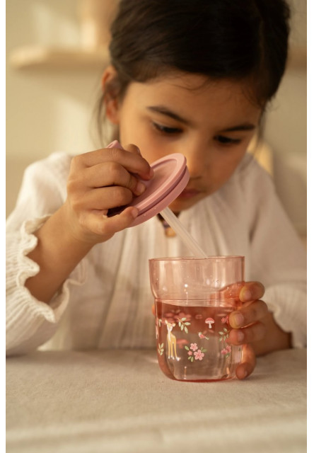 Kelímek s brčkem 250 ml Fairy Garden