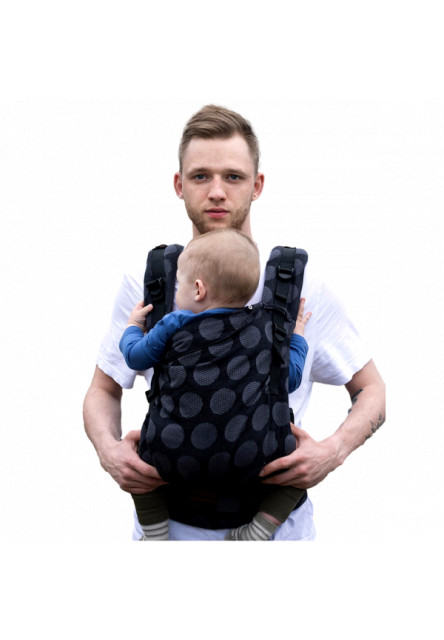 Rostoucí ergonomické nosítko Multi Grow Dots Dark Grey 100% bavlna, žakár