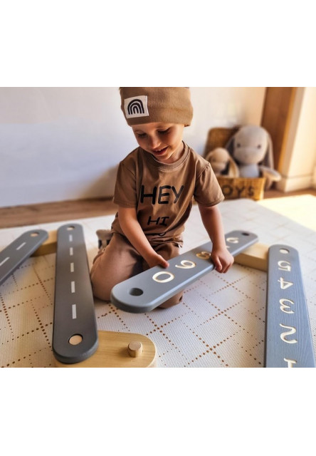 Dětská senzomotorická Montessori kladina, černá, 4ks