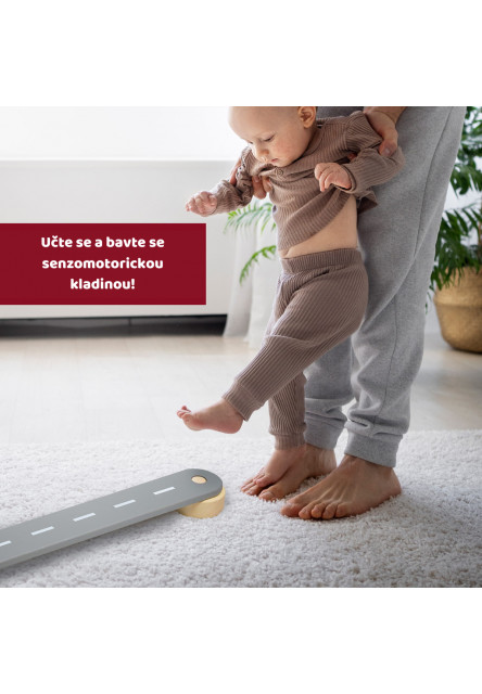 Dětská senzomotorická Montessori kladina, černá, 4ks