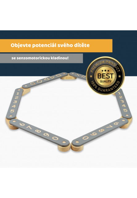 Dětská senzomotorická Montessori kladina, černá, 4ks