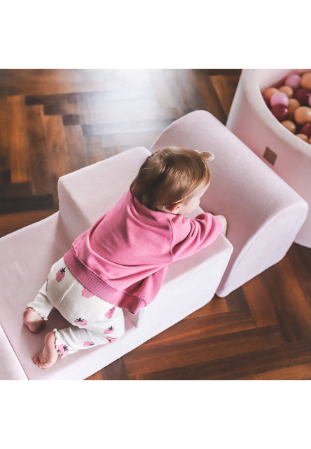 Pěnová hrací sada a domácí hřiště bez suchého bazénku 3 díly: růžová
