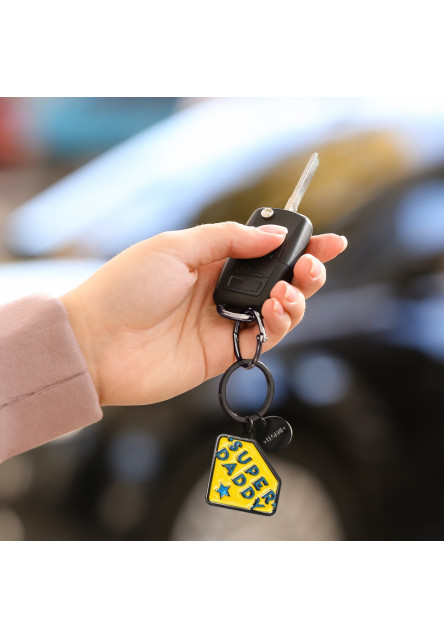 Prívesok na kľúče Legami Enamel Key Ring - What A Key Ring - Super Daddy