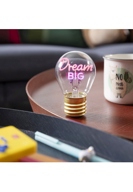 Dekorační světlo Legami Bulb Fiction - Dream Big