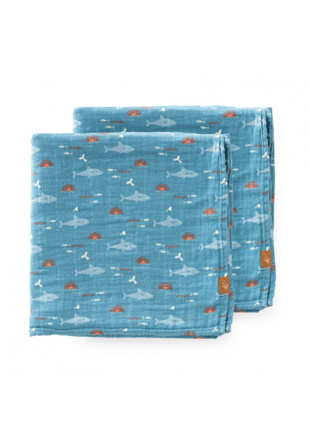 Dvojbalenie plienok - shark- 70x60