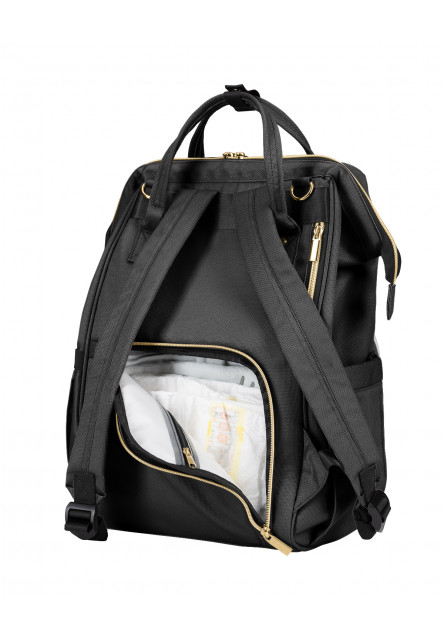 Přebalovací batoh Siena Black & Gold