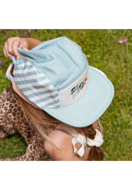 KiETLA Striped šiltovka s UV ochranou 52-56 cm (Sand Stripe)