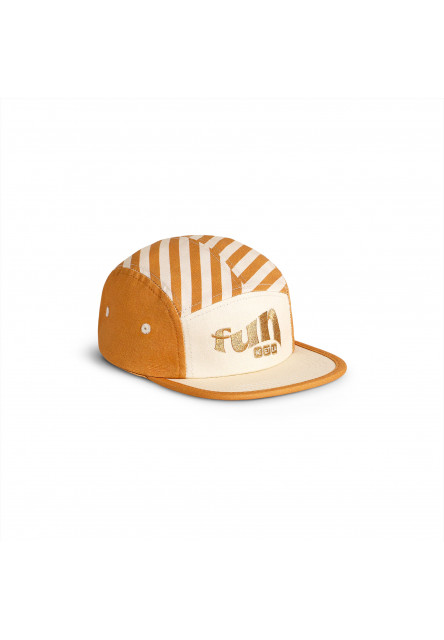 KiETLA Striped šiltovka s UV ochranou 48-52 cm (Sand Stripe)