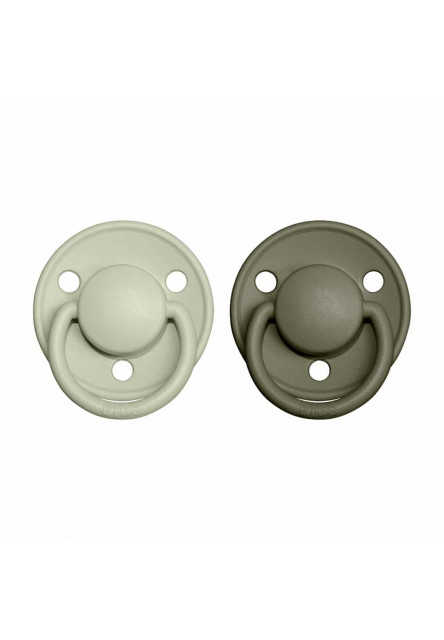 BIBS De Lux cumlíky z prírodného kaučuku 2ks - veľkosť 2 (Sage / Hunter Green)