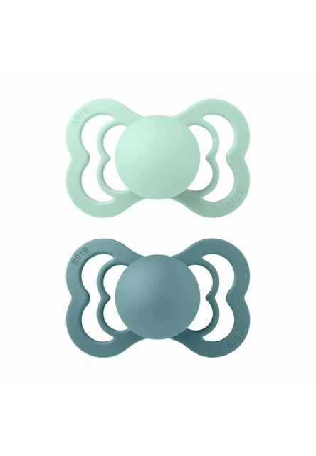 BIBS Supreme symetrické cumlíky z prírodného kaučuku 2ks - veľkosť 1 (Sage / Hunter Green)