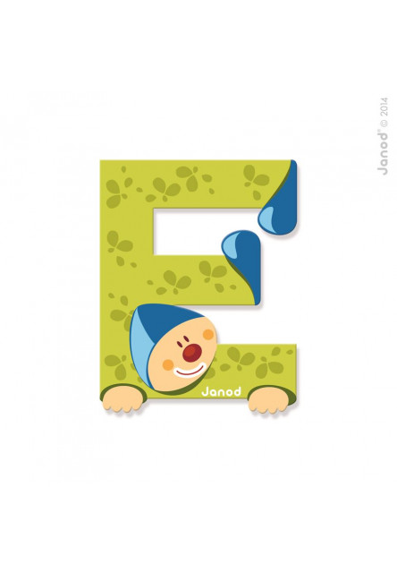 Dřevěné písmenko E lepící 9 cm