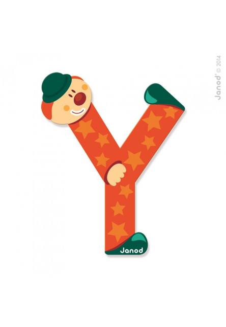Dřevěné písmenko Y lepící 9 cm