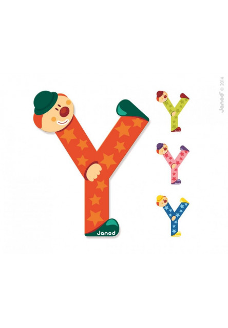 Dřevěné písmenko Y lepící 9 cm