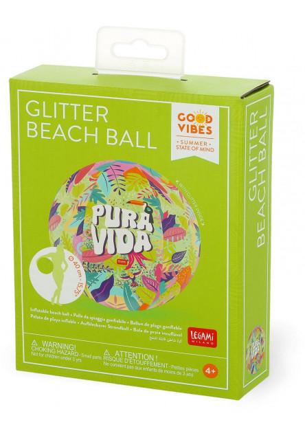 Nafukovacia lopta Legami Glitter Beach Ball - Pura Vida