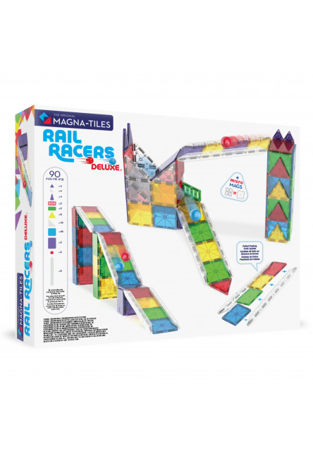 Magnetická stavebnice Rail Racers Deluxe 90 dílů
