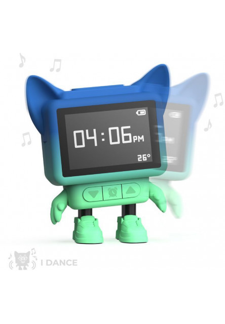 Tancujúci budík Dancing Clock Mob - modrý