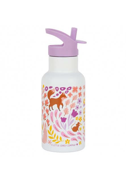 antikorová fľaša na pitie, 350 ml - kvetinová záhrada