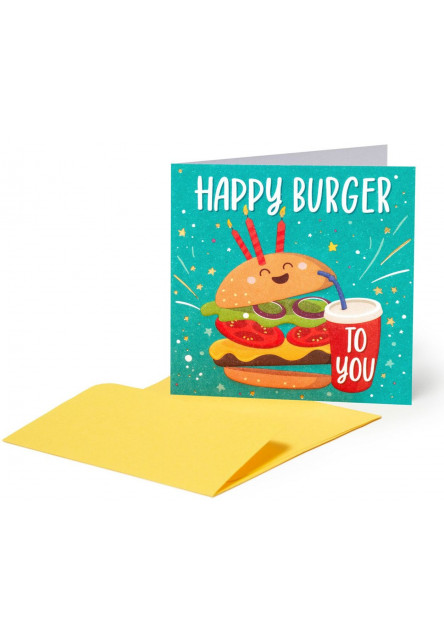 Darčekové prianie Legami Small Greeting Card - Burger