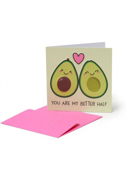 Darčekové prianie Legami Small Greeting Card - Avocado - Avocado