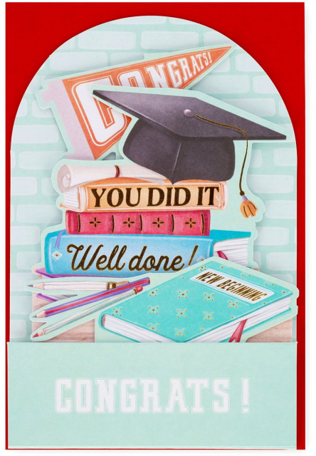 Darčekové prianie Legami Pop-Up Card - Pop-Up Greeting Card - Graduation Books