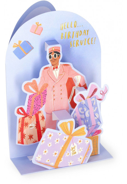Darčekové prianie Legami Pop-Up Card - Pop-Up Greeting Card - Birthday Service